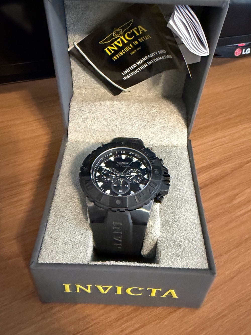 Invicta Black Sport Chronograph Watch